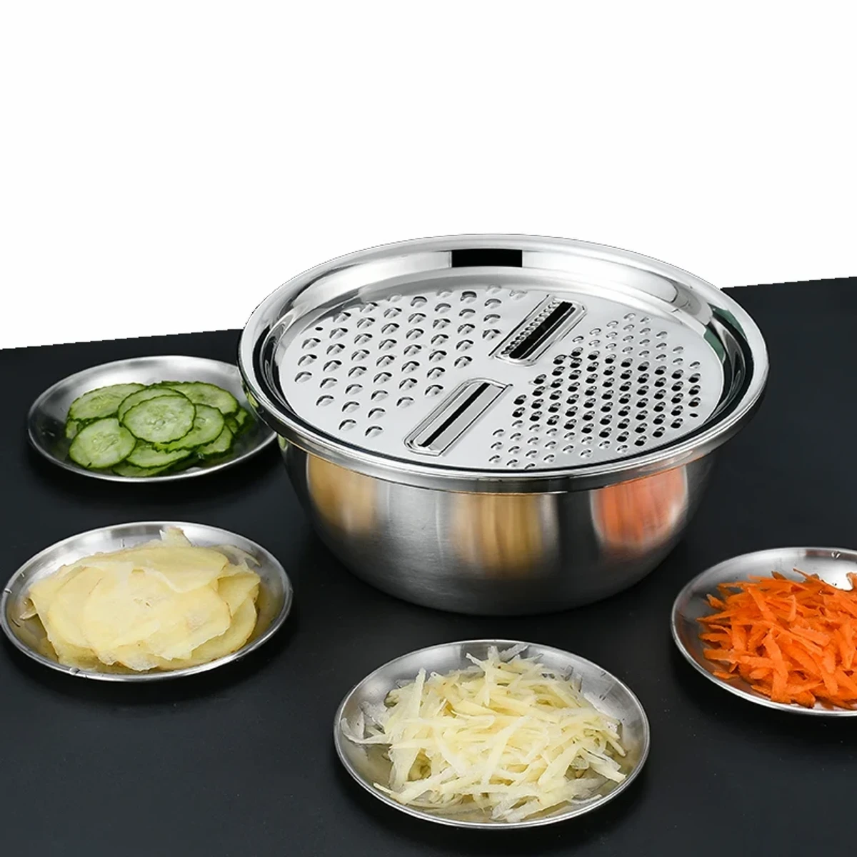 3 IN 1 VEGETABLE CUTTER WITH DRAIN BASKET - Image 3